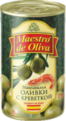 Оливки з креветкою "Maestro de Oliva", 280г з/б